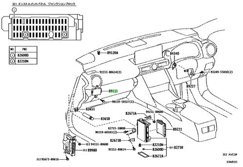 Genuine Toyota Lexus GS IS RC Crown Network Gateway Computer 89100-30232