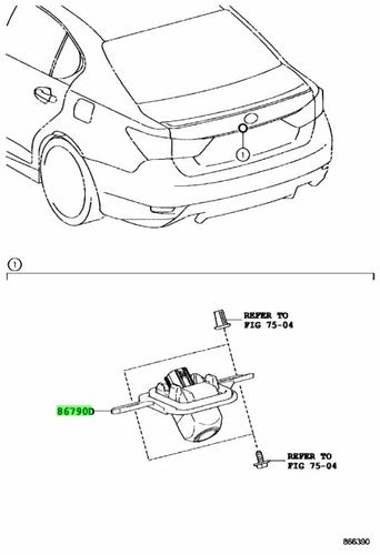 Genuine Toyota Lexus Rear View Camera Assy 86790-30230 OEM
