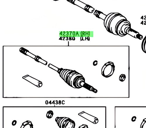 Genuine Toyota Supra Lexus SC300 SC400 GS300 Rear Drive Shaft RH 42370-29108