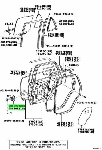 Genuine Toyota 4Runner Rear Door Check RH LH Set 68630-35040 68640-35020