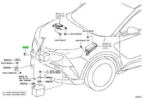 Genuine Toyota Lexus Headlamp Cleaner Control Relay 85942-53020