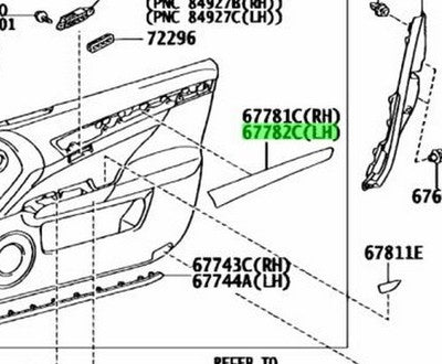 Genuine Lexus GS F GS Front Door Trim Ornament LH 67782-30430-C1