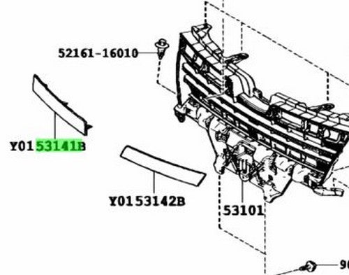 OEM Genuine Toyota Voxy ZRR80G ZRR85W GARNISH RADIATOR GRILLE NO.1 5314128080-C11