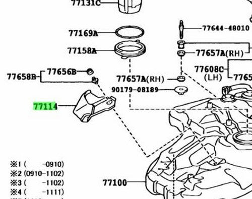 Toyota Lexus RX270 RX350 RX450h Fuel Tank Side Plate Guard 77114-480201