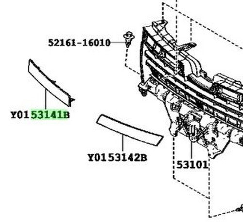 OEM Genuine Toyota Voxy ZRR80G ZRR85W GARNISH RADIATOR GRILLE NO.1 5314128080-E01