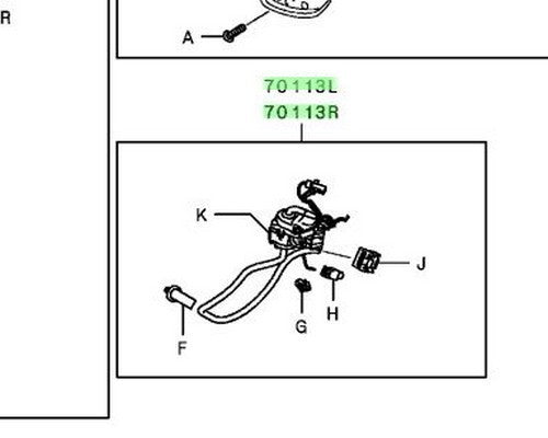 Genuine Mitsubishi Power Folding DR Mirror Motor Kit L&R OEM 96377/96376-W000P1