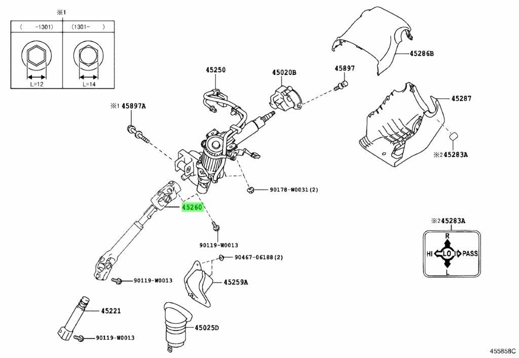 【NEW】Toyota Genuine AVENSIS Haft Assy, Steering Intermediate, No.2 45260-050901
