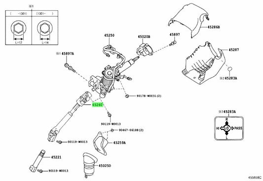 【NEW】Toyota Genuine AVENSIS Haft Assy, Steering Intermediate, No.2 45260-050901