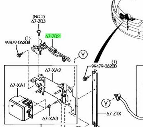 Genuine Mazda CX-7 ER3P Front Radar Switch OEM E223-67-Z02A1