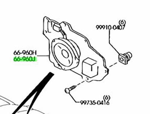 OEM Mazda LOUD DOOR SPEAKER LH RX-7 FD3S FD02-66-96YF