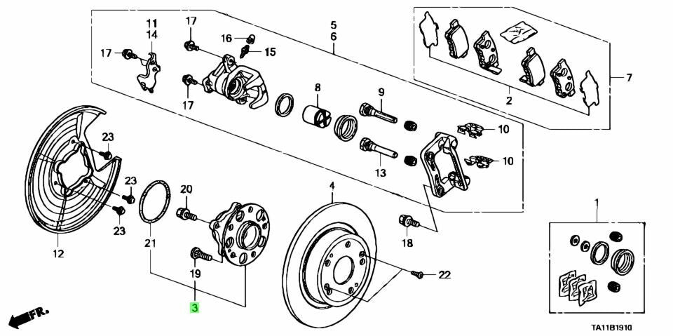 OEM BEARING ASSY., HUB UNIT R&L SET Honda Accord DBA-CU2 42200-TA0-A51