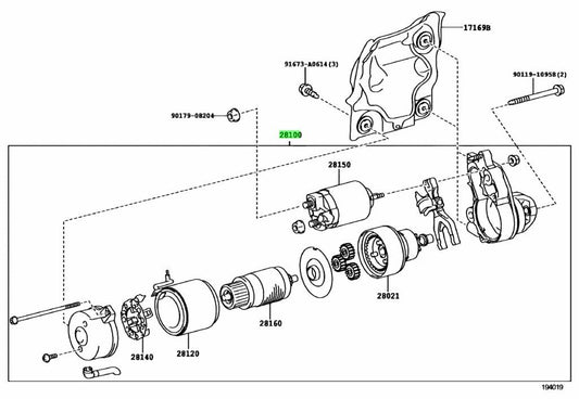 OEM Genuine Toyota Lexus LS460 GS460 IS F Starter Motor 28100-380211