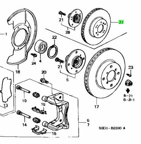 OEM DISC, FRONT BRAKE;DISK, FR. BRAKE Genuine Honda Odyssey 45251-S2H-N00