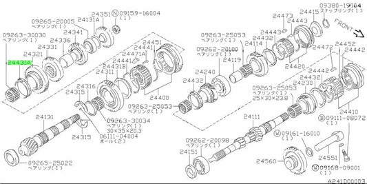 24431-63B20-000 Suzuki Ring,2nd gear sync 2443163B20000, New Genuine OEM Part1