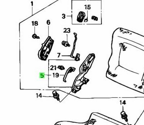 OEM Honda Civic EG EG6 82230-SR3-003 Rear Seat Adjuster Genuine1