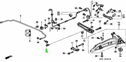 HONDA Genuine CIVIC EK3 EK4 EK9 Rear Stabilizer Link L & R Set