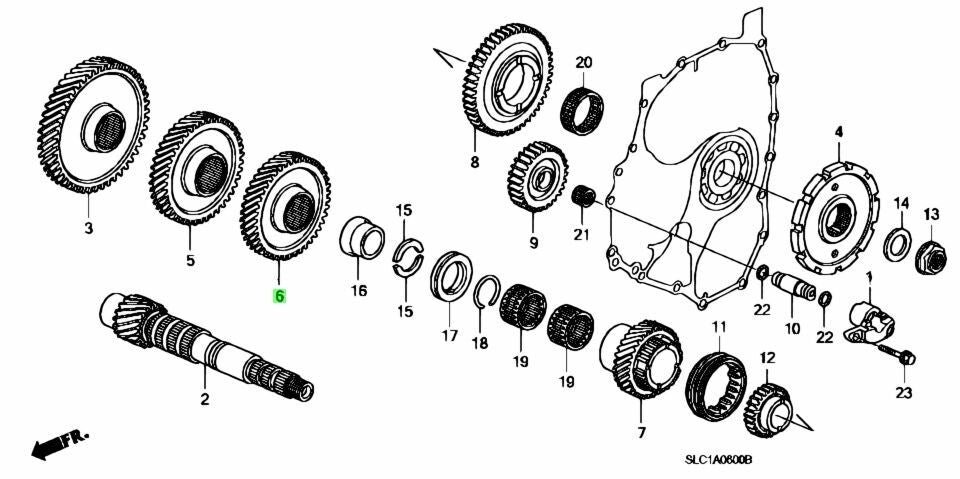 OEM HONDA CIVIC DBA-FD1 CROSSROAD DBA-RT1 GEAR COUNTERSHAFT THIRD