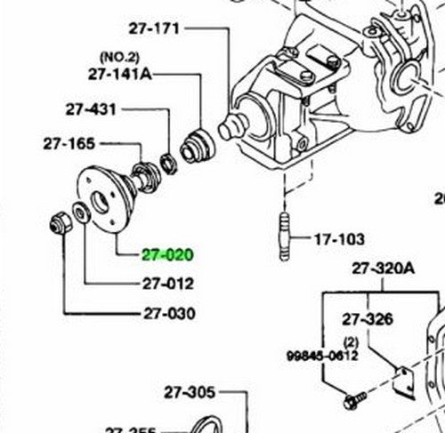 OEM Mazda RX-7 FD3S Rear Differential Companion Flange P045-27-120B1