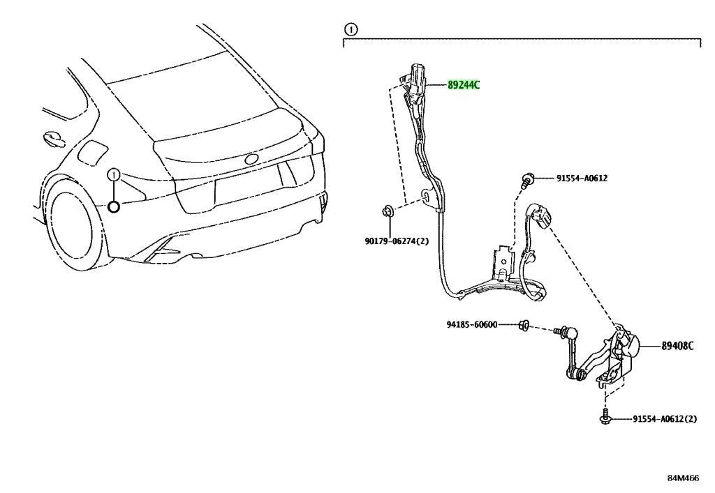 OEM Genuine TOYOTA Lexus Suspension Absorber Control Wire 89244-30050 89244300501