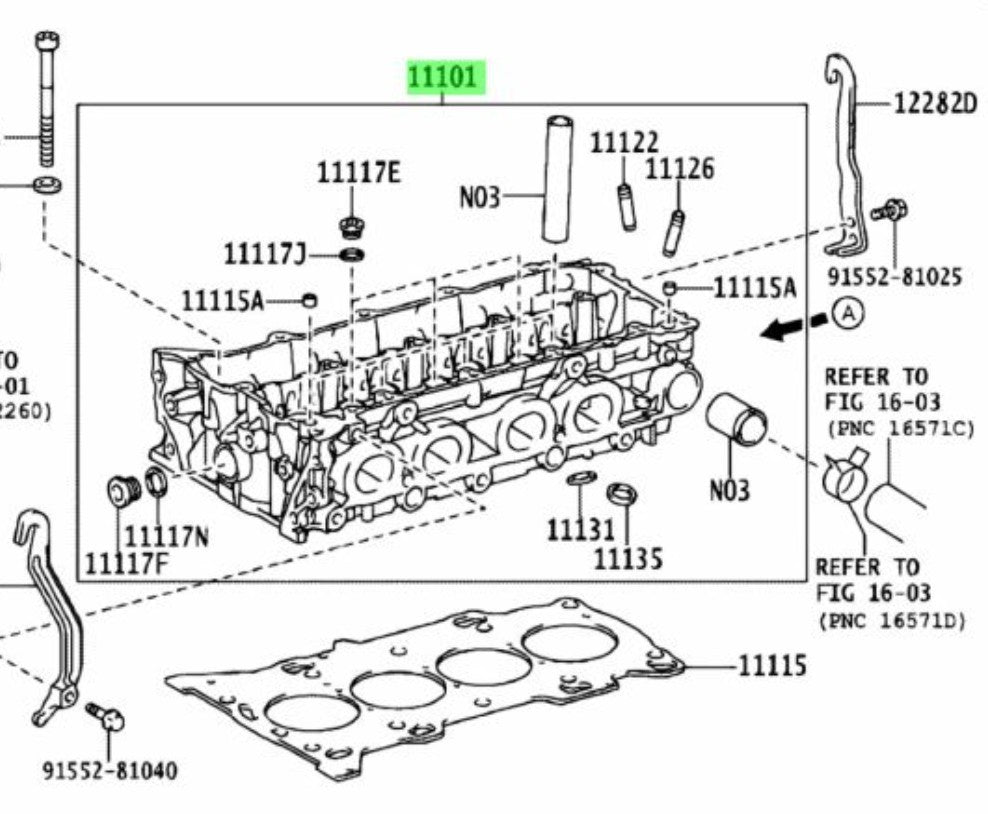 TOYOTA Lexus Engine CylinderHead Assembly 08/2011-09/2011 11101-39775 11101397751