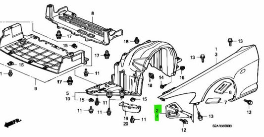 OEM HONDA S2000 2000-2009 AP1 AP2 Front STAY FENDER R&L SET