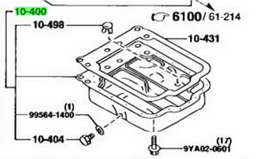 MAZDA RX-7 FD3S OIL PAN N3A1-10-400A GENUINE OEM