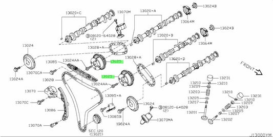 Genuine Nissan Intake Camshaft Timing Sprocket 13025-JK20A Set of 2 OEM1