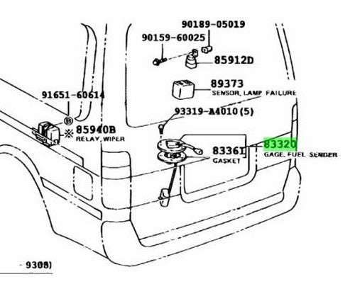 【NEW】Toyota Genuine Hiace Van Regius Ace GAGE ASSY, FUEL SENDER 83320-803411
