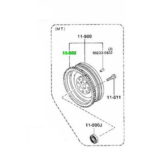 OEM Genuine Mazda Ring Gear Demio DW3W 1996-2002 RF0111502A
