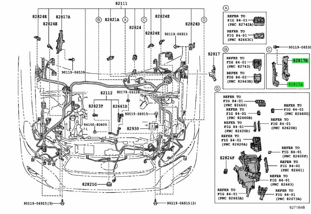 Genuine Lexus RX270/350/450H Wiring Harness Protector 82815-48480 82817-48C101