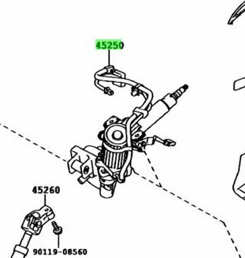Genuine Toyota Lexus CT200H Steering Column Assy 45250-76060 ZWA10 ZWA10R OEM1