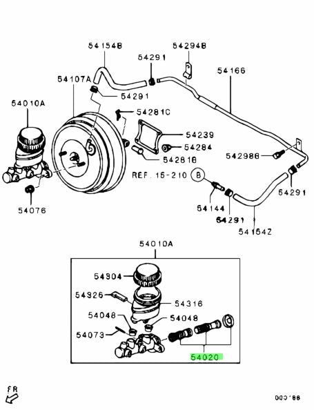 NEW Genuine Mitsubishi Brake Master Cylinder Repair Kit OEM 4625A1331