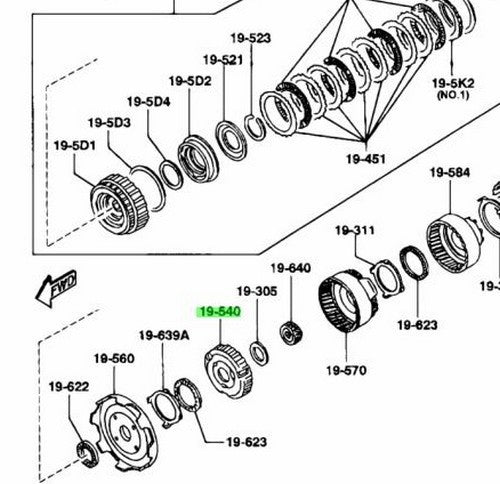 OEM Mazda RX-7 FD3S Eunos Cosmo JCES BV57-19-540 Front Carrier Genuine AT1
