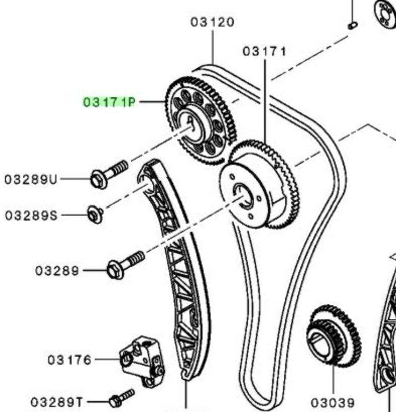 OEM Genuine Mitsubishi Lancer CY3A CY4A SPROCKET,CAMSHAFT 1130A1822