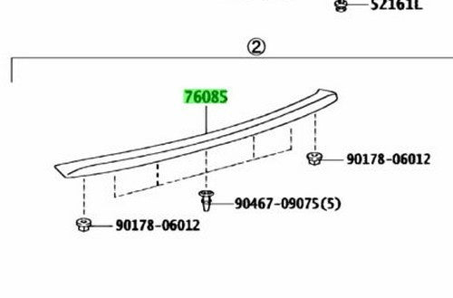 TOYOTA Genuine Models Rear Spoiler 76085-53040-J0 NEW1