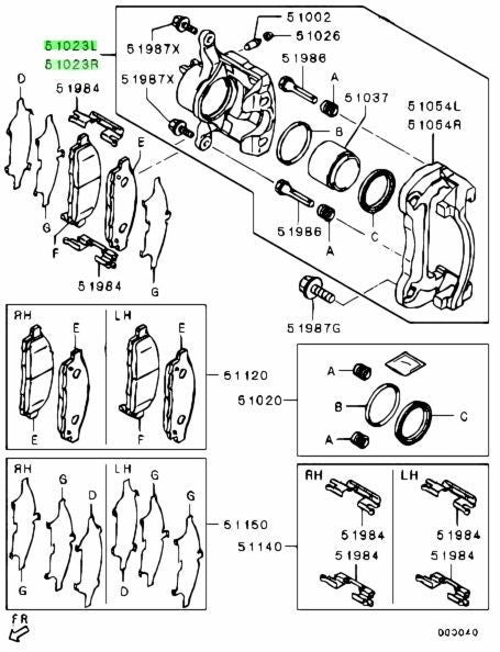 NEW Genuine Mitsubishi Front Left&Right Brake Caliper Set OEM 4605A201 4605A2021