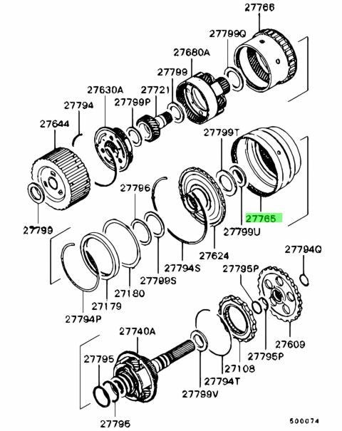 New Genuine Mitsubishi Automatic Transmission Direct Ring Gear MR222571 OEM1