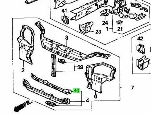 OEM Honda Civic EG EG6 EG8 EG9 60442-SR3-300ZZ Lower Crossmember Plate Genuine1