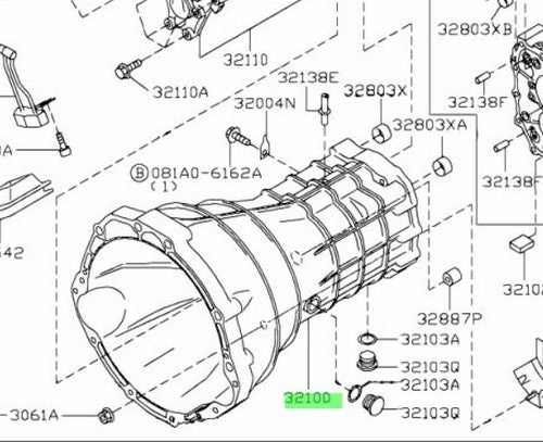 Genuine Nissan Infiniti 350Z G35 6MT Transmission Case 32100-CD50A OEM1