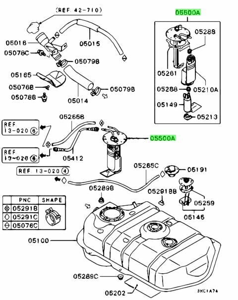 Mitsubishi Minicab Fuel Pump MR571246 Genuine JDM OEM