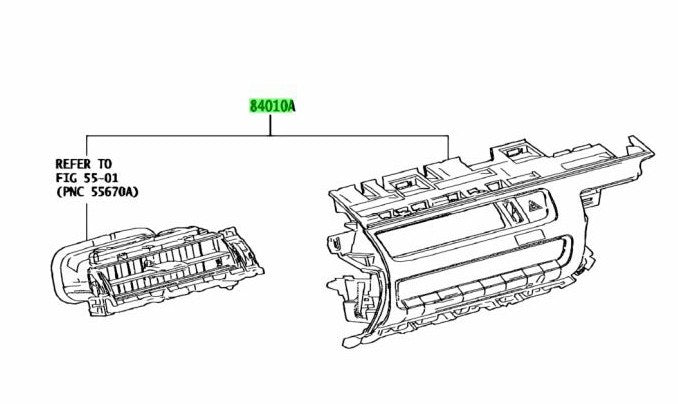 OEM Genuine TOYOTA Lexus Integration Control Panel Assy 84010-11080 84010110803