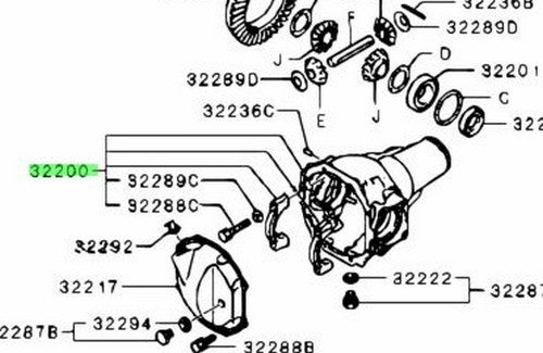 NEW Genuine Mitsubishi Front Differential Carrier Assembly OEM MN1689531
