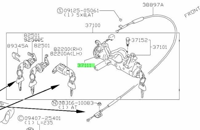 37111-60G00-000 Suzuki Switch assy 3711160G00000, New Genuine OEM Part
