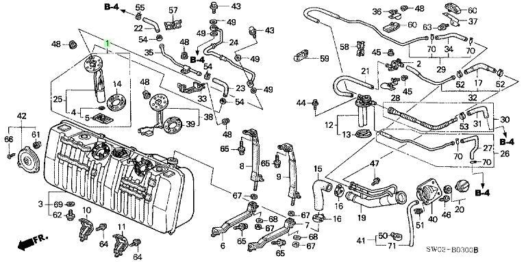OEM HONDA 17040SL0A31 PUMP, FUEL 17040-SL0-A31