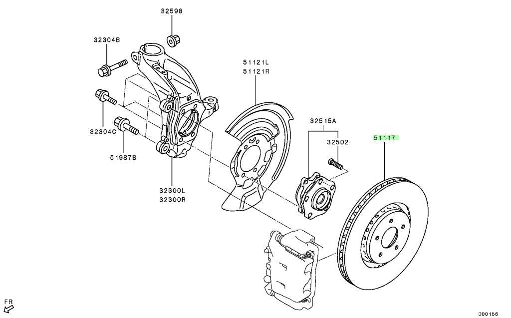 4615A289 Genuine Mitsubishi DISC,FR BRAKE1