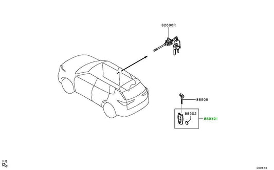 NEW Genuine Mitsubishi Keyless Remote Blank Key OEM 8637C2501