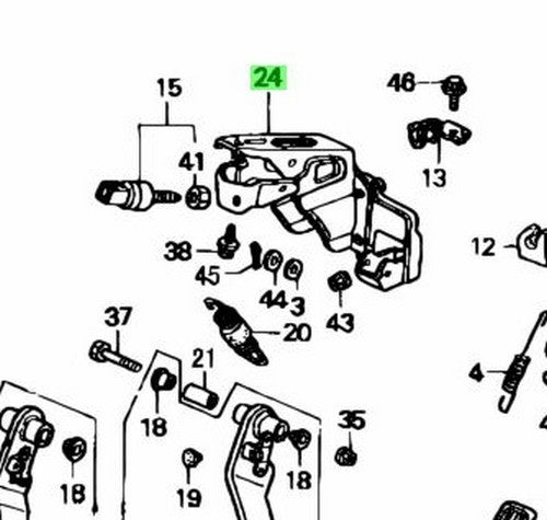 OEM Honda Civic EG Del Sol Pedal Bracket 46590-SR3-N51 Genuine1
