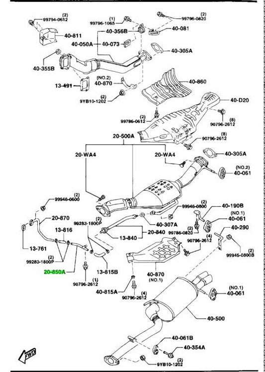 OEM Mazda N3A1-20-850A Air Pipe RX-7 FD3S Genuine1