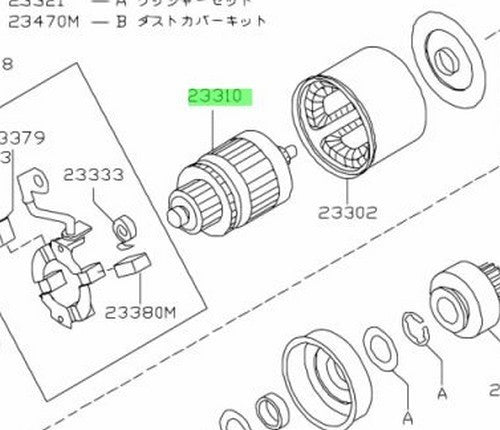 New Genuine Nissan Starter Motor Armature Assembly 23310-EN200 OEM1