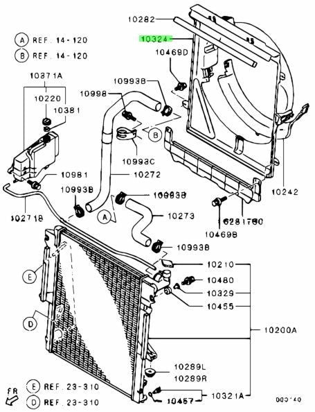 NEW Genuine Mitsubishi Engine Cooling Fan Shroud OEM MN1350611